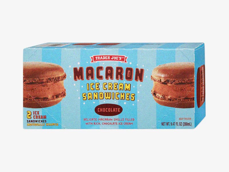 Chocolate Macaron Ice Cream Sandwiches