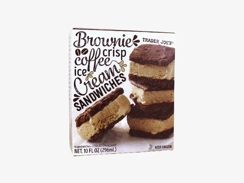 Brownie Crisp Coffee Ice Cream Sandwiches