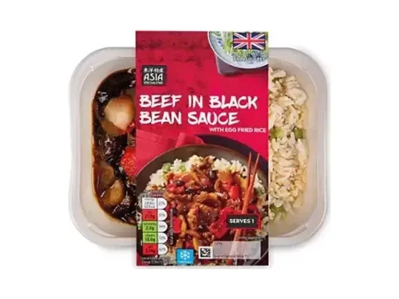 Beef in Black Bean Sauce with Egg Fried Rice - Asia Specialities