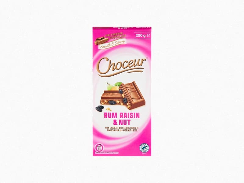 Choceur Rum Raisin & Nut Chocolate Block