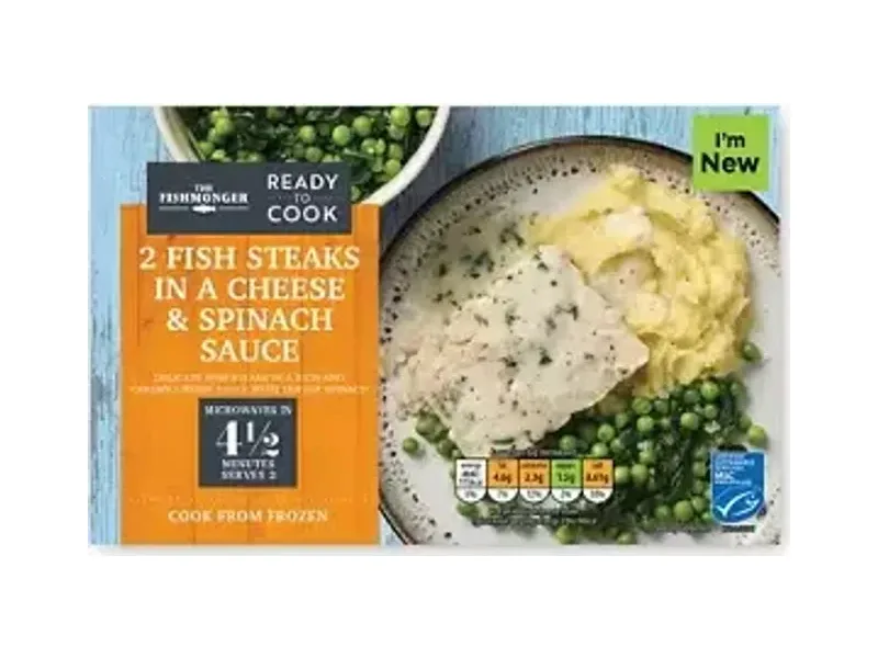 Fish Steaks in Cheese & Spinach Sauce - The Fishmonger