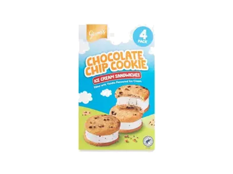 Gianni's Chocolate Chip Cookie Ice Cream Sandwiches