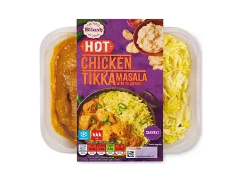 Hot Chicken Tikka Masala with Pilau Rice - Bilash