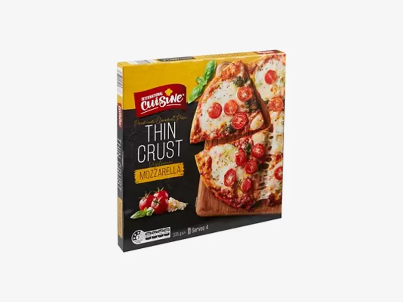 International Cuisine Mozzarella Thin Crust Vegetarian Pizza