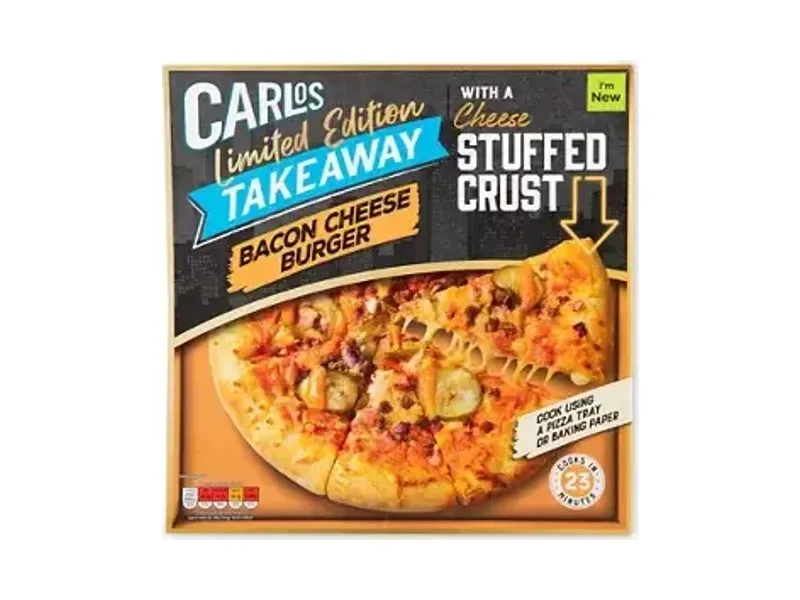 Limited Edition Takeaway Bacon Cheese Burger Pizza - Carlos