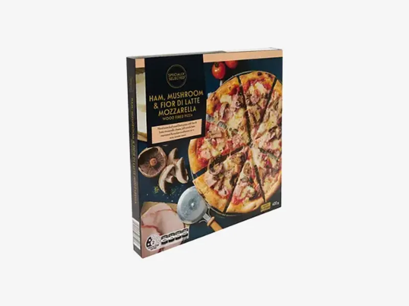 Specially Selected Ham, Mushroom & Fior di Latte Mozzarella Wood Fired Pizza