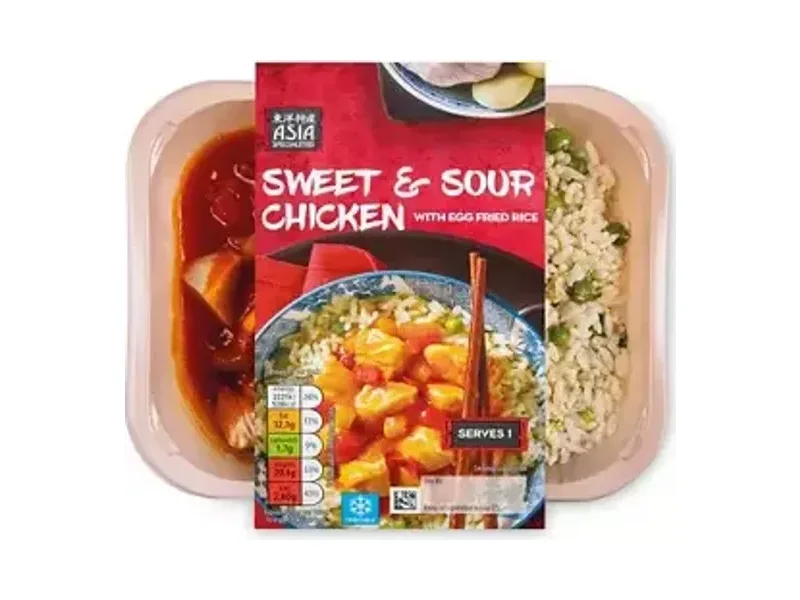 Sweet & Sour Chicken with Egg Fried Rice - Asia Specialities