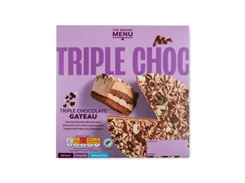 The Dessert Menu Triple Chocolate Gateau