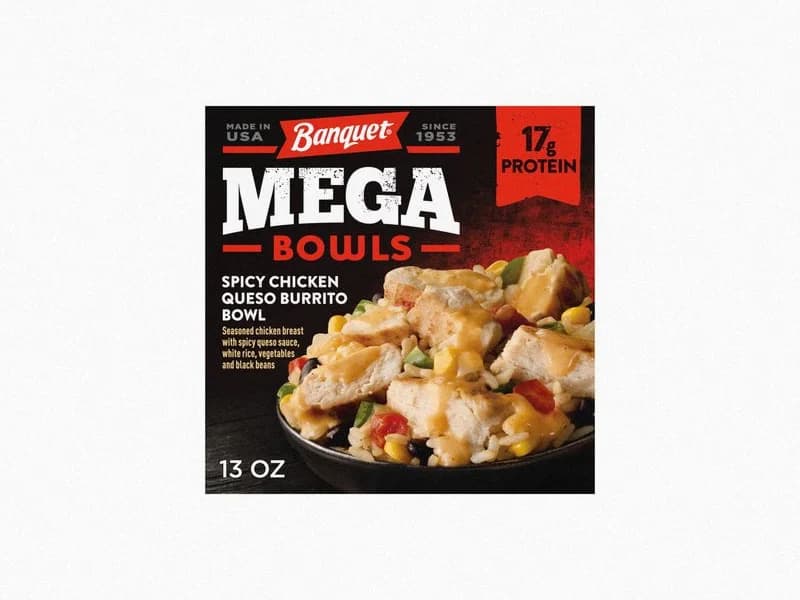 Mega Bowl Spicy Chicken Queso Burrito Bowl