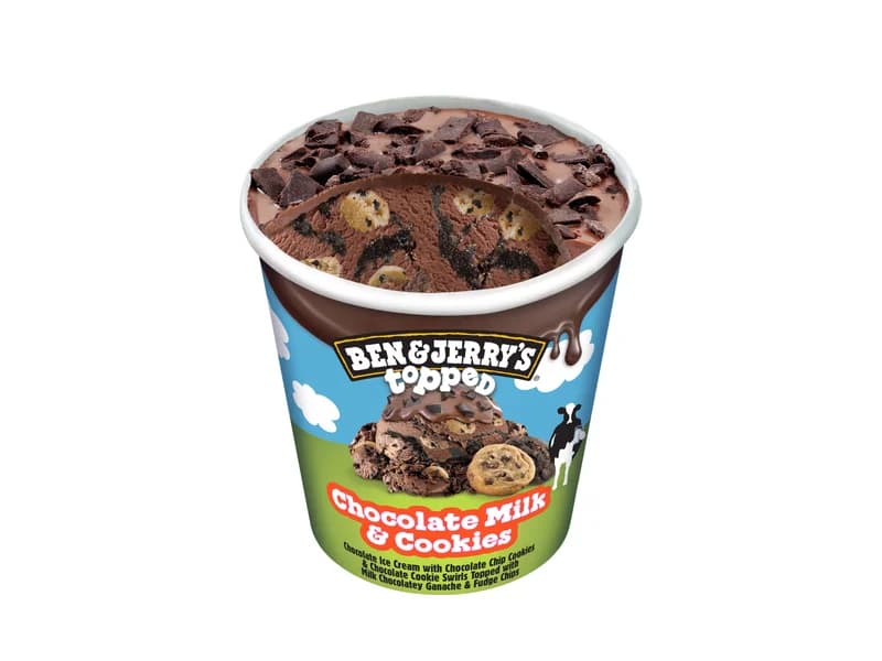 Topped Chocolate Milk and Cookies