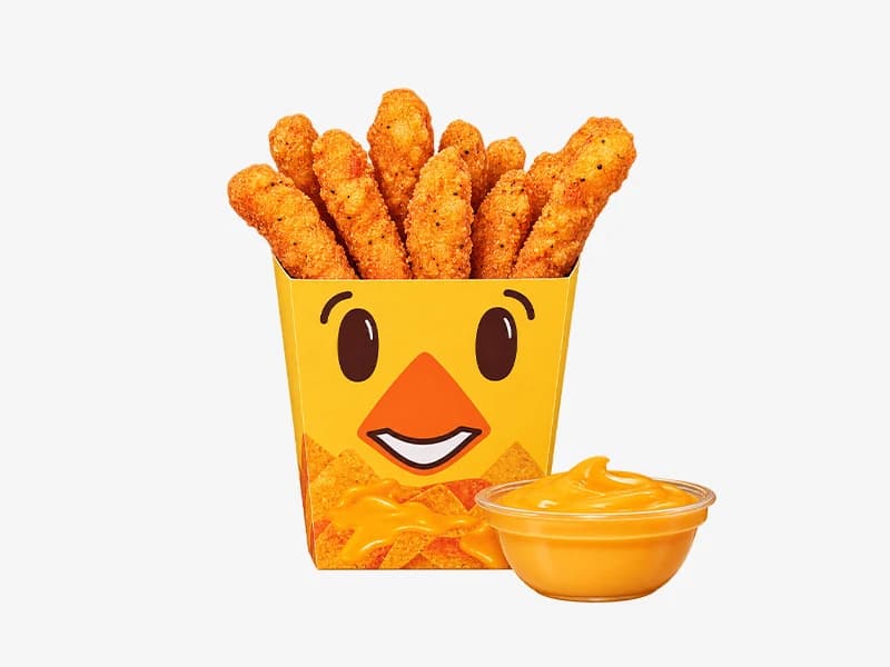 Chicken Fries with Nacho Cheese Sauce