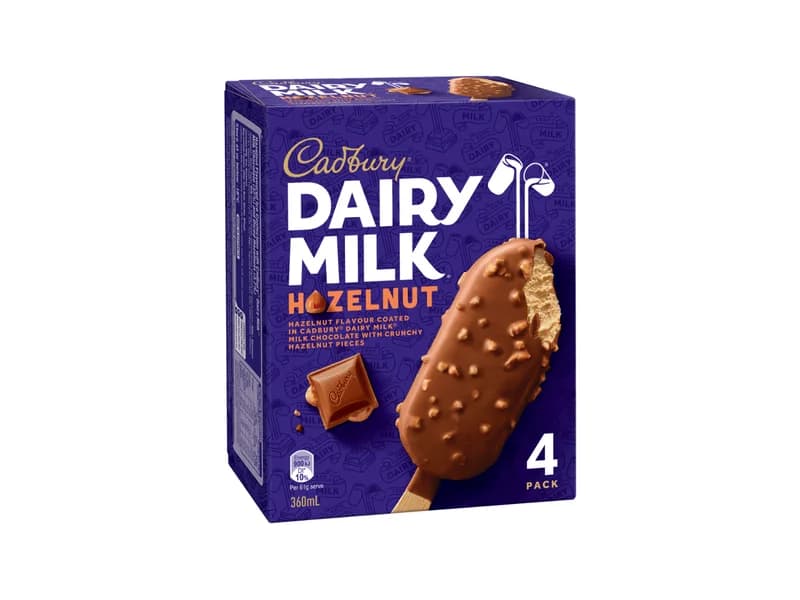 Dairy Milk Hazelnut Ice Cream Sticks