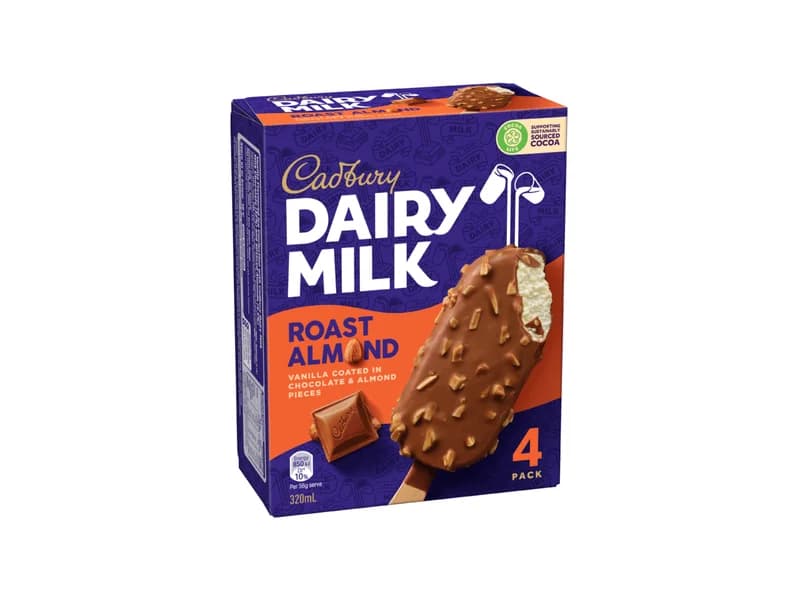 Dairy Milk Roast Almond Ice Cream Sticks