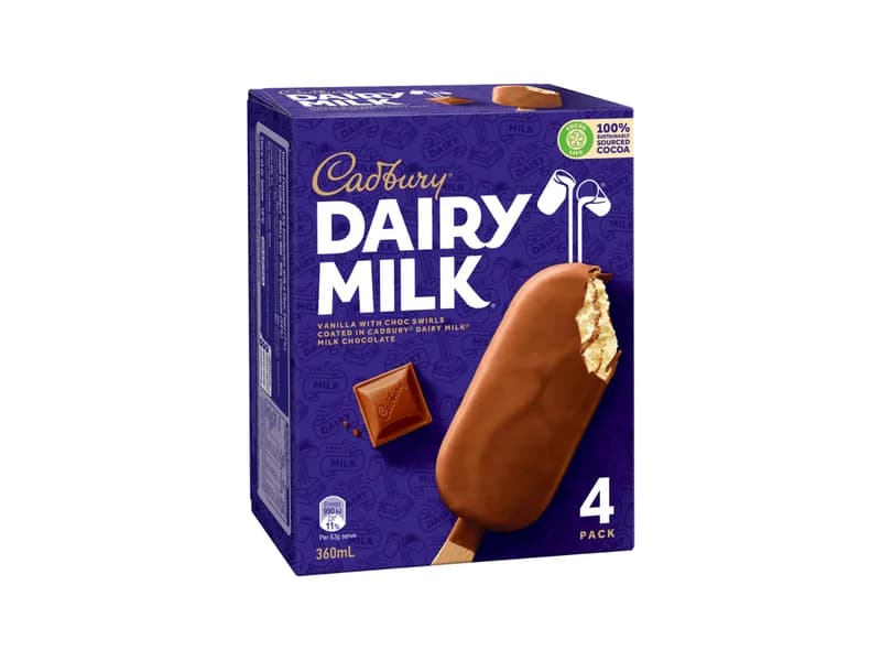 Dairy Milk Vanilla Ice Cream Sticks