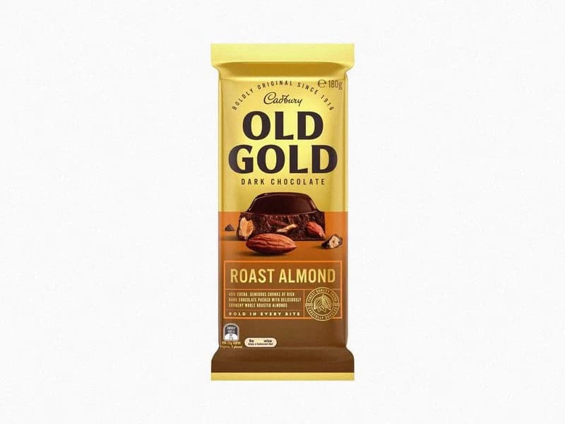 Old Gold Roast Almond Dark Chocolate Block