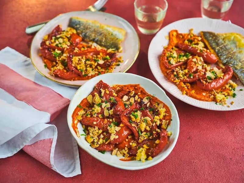 Red Peppers with Romesco