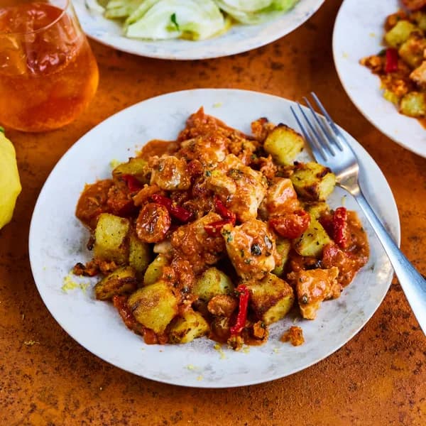 Sicilian Chicken & Roasted Potatoes