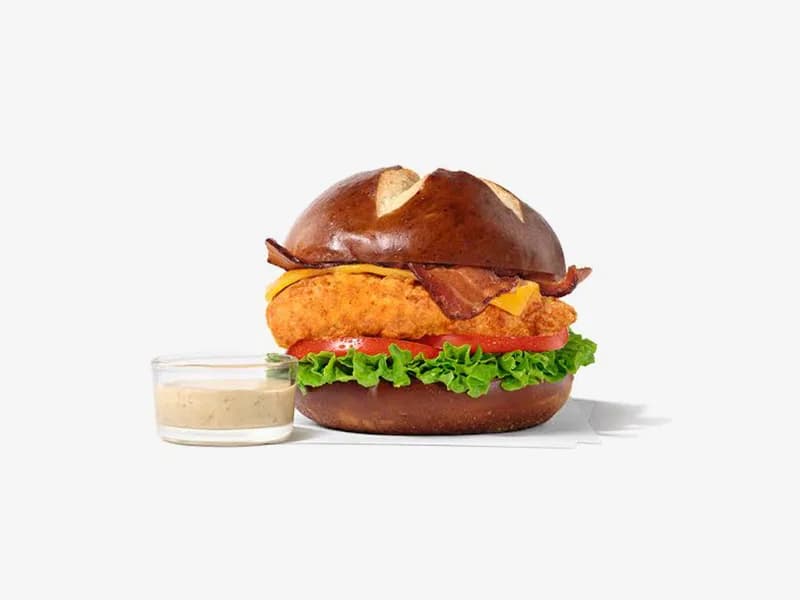Pretzel Cheddar Club Sandwich