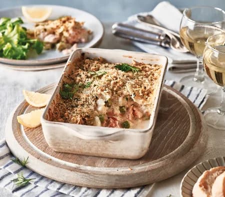 Salmon and Asparagus Gratin
