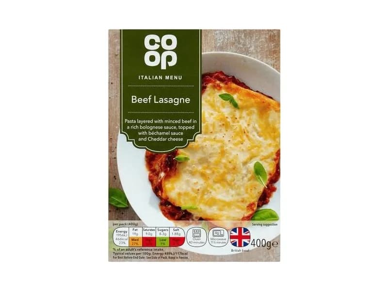 Italian Menu Beef Lasagne