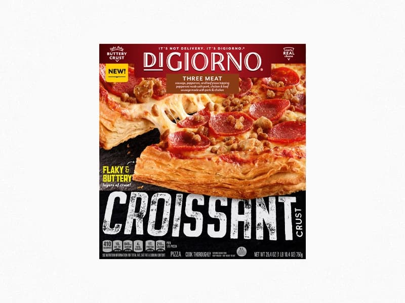 Croissant Crust Three Meat Pizza