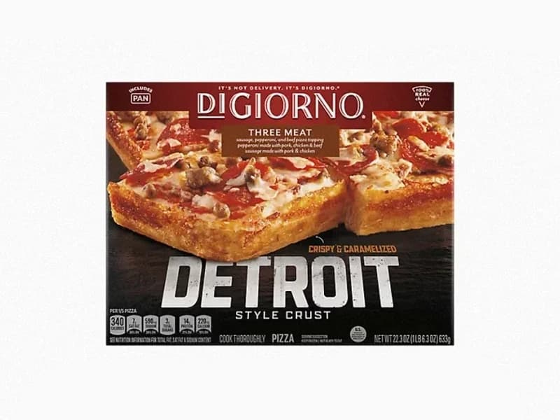 Detroit Style Three Meat Pizza