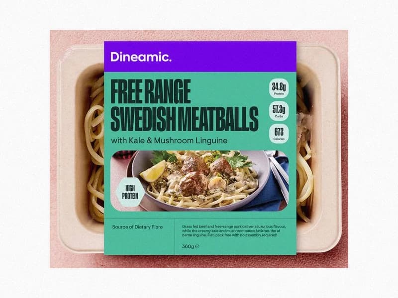Swedish Meatballs with Spinach & Mushroom Linguine