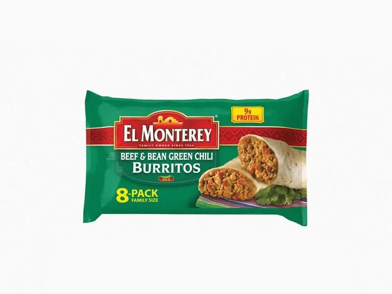 Beef & Bean Green Chili Burritos