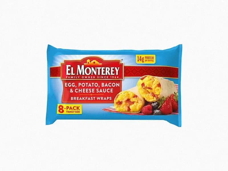 Egg, Potato, Bacon & Cheese Breakfast Wraps