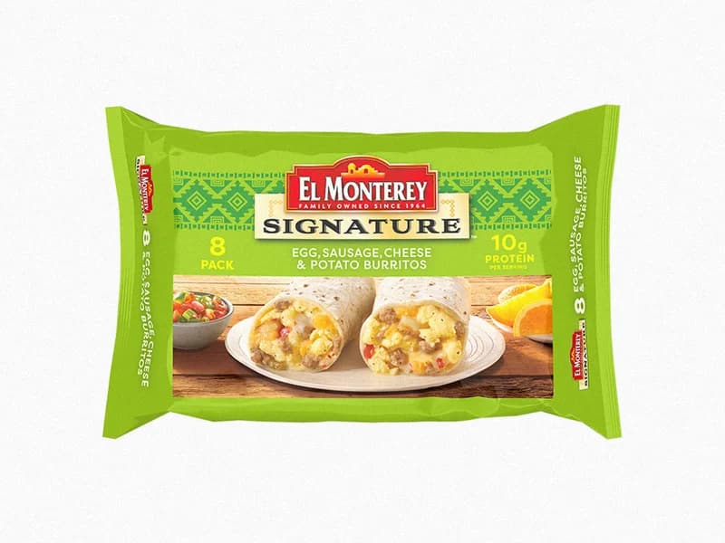 Egg, Sausage & Cheese Breakfast Burritos