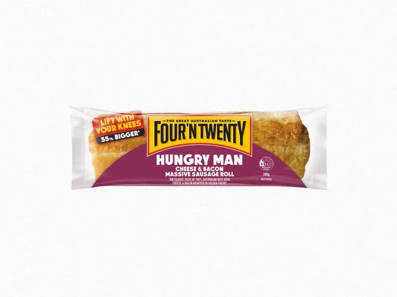 Hungry Man Cheese & Bacon Sausage Roll