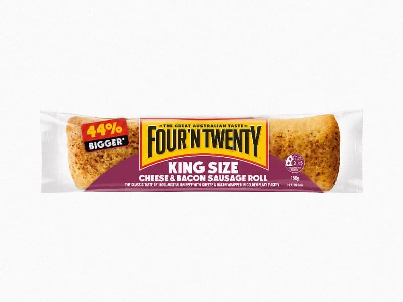 King Size Cheese and Bacon Sausage Roll