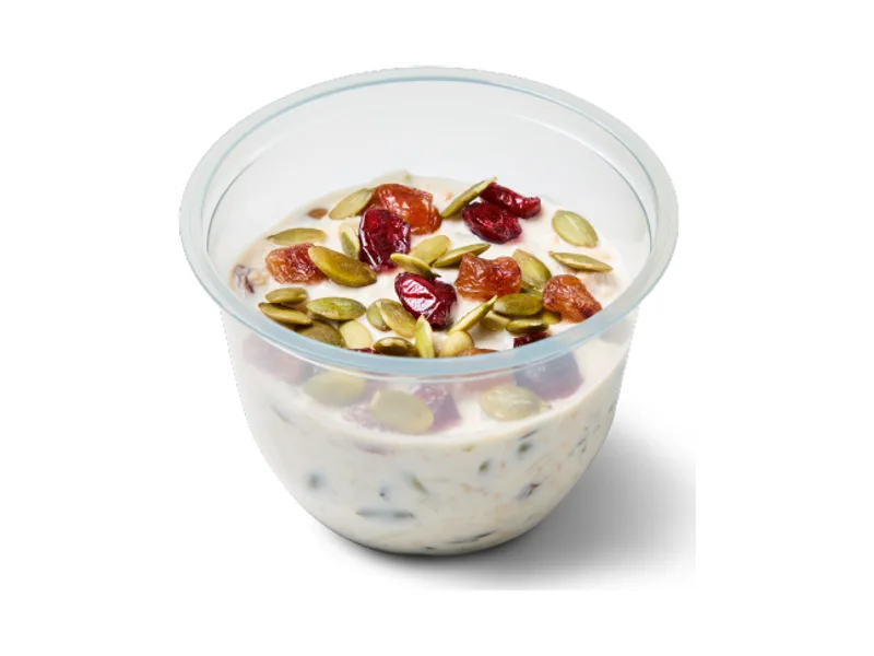 Overnight Oats with Seeds & Dried Fruit
