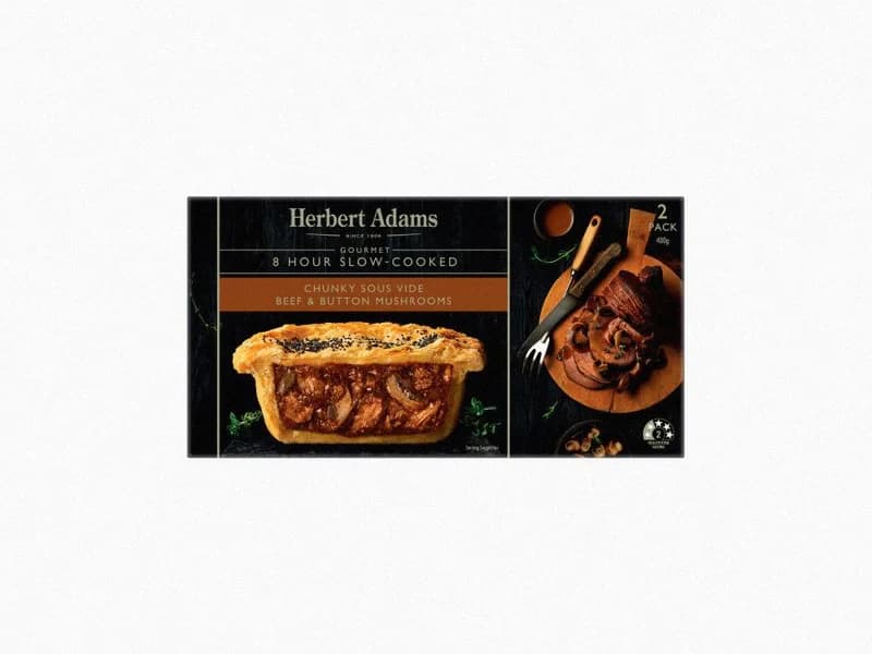 Slow-Cooked Beef & Button Mushrooms Pie