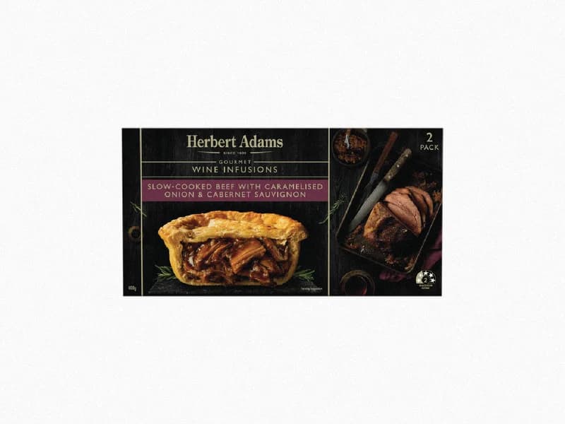 Wine Infusions Beef, Caramelised Onion & Cabernet Sauvignon Pie