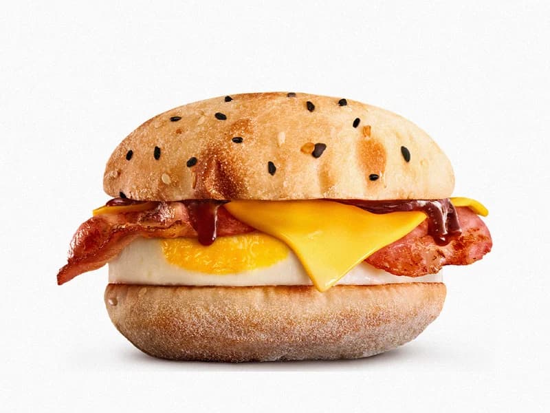 Bacon & Egg Turkish Brekky Roll