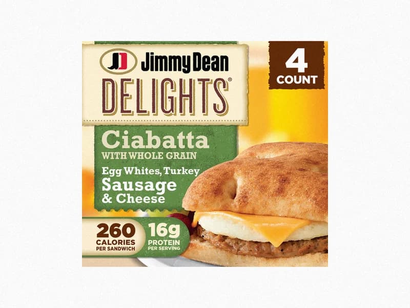 Delights Turkey Sausage, Egg White & Cheese Ciabatta Sandwich
