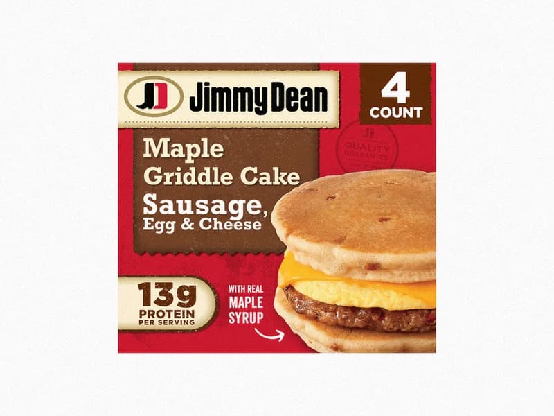 Sausage, Egg & Cheese Maple Griddle Cake Sandwich