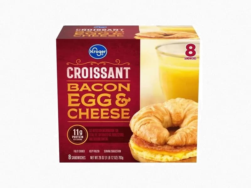 Bacon Egg & Cheese Croissant Breakfast Sandwich