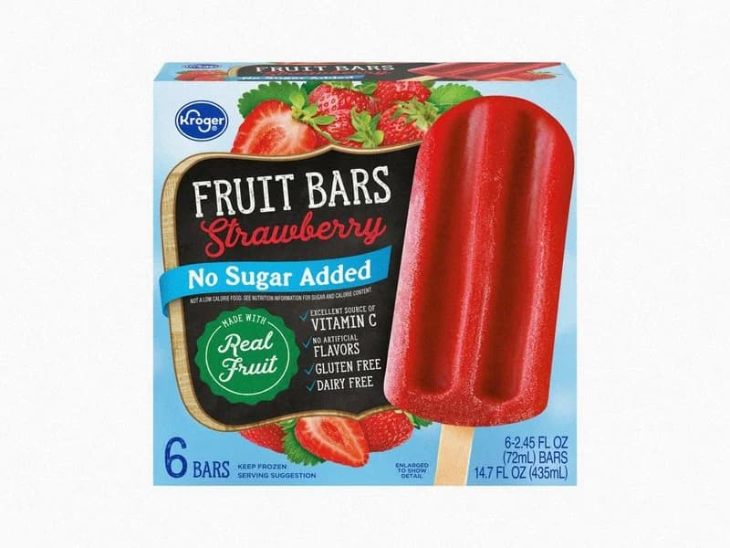 No Sugar Added Strawberry Frozen Fruit Bars