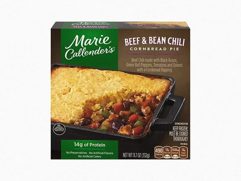 Beef & Bean Chili Cornbread Pie