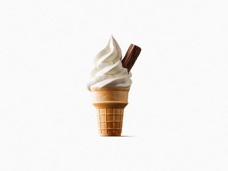 Soft Serve Cone with Cadbury Flake