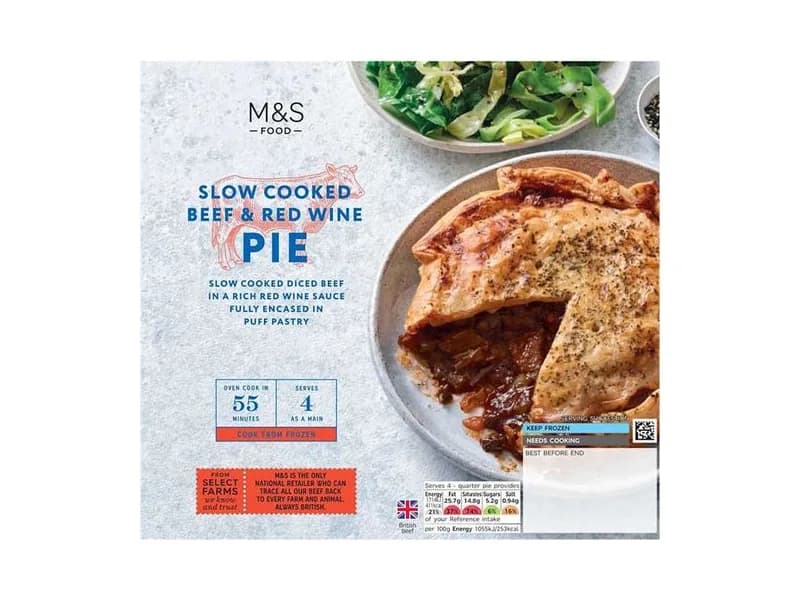 Slow Cooked Beef & Red Wine Pie
