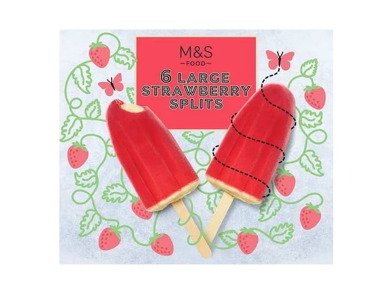 Strawberry Split Lollies