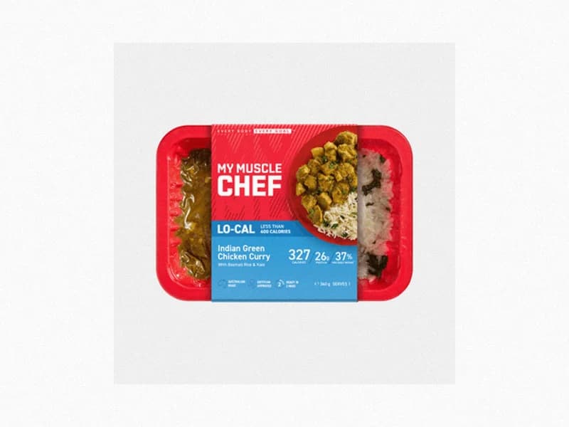 Indian Green Chicken Curry With Basmati Rice
