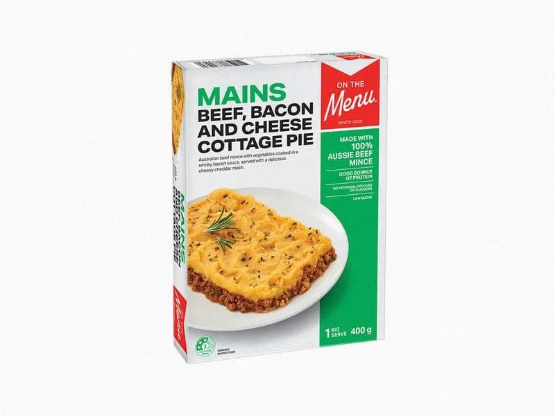 Beef, Bacon & Cheese Cottage Pie
