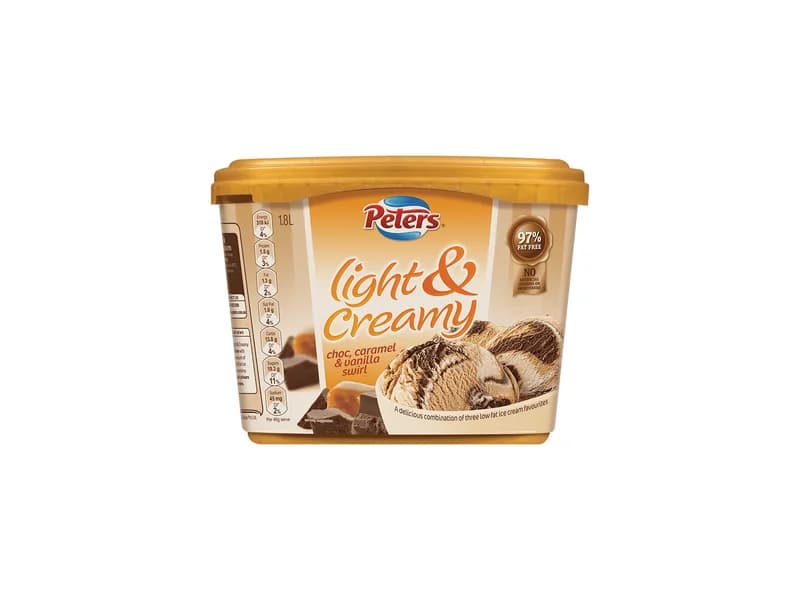 Light & Creamy Choc, Caramel and Vanilla Swirl