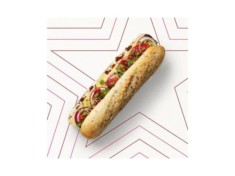 Posh Cheddar & Pickle Baguette