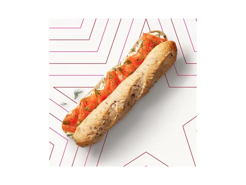 Smoked Salmon & Cream Cheese Baguette