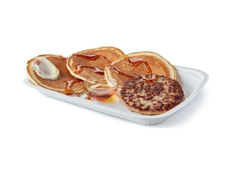 Pancakes & Sausage with Syrup